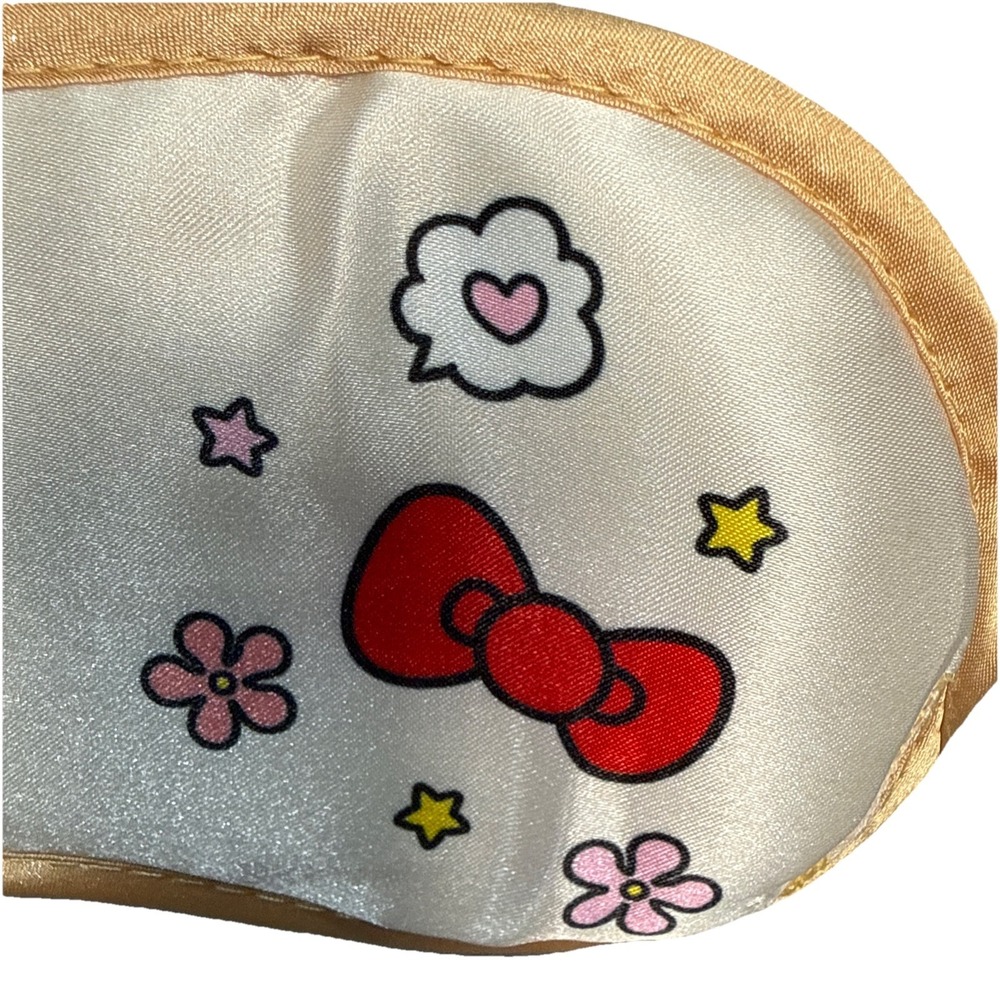 Hello Kitty Creme Shop Satin Sleep Eye Mask Sanrio 2023 Pink Travel Spa Cream - Picture 4 of 9